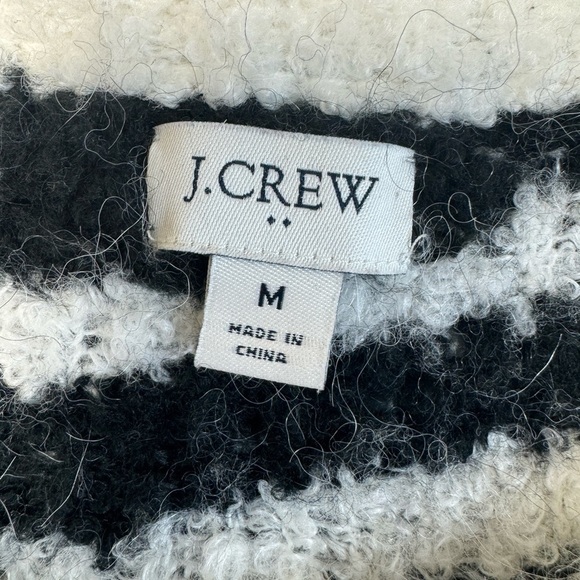 J. CREW Boucle Zebra Wool Alpaca Blend Size M - Picture 6 of 7